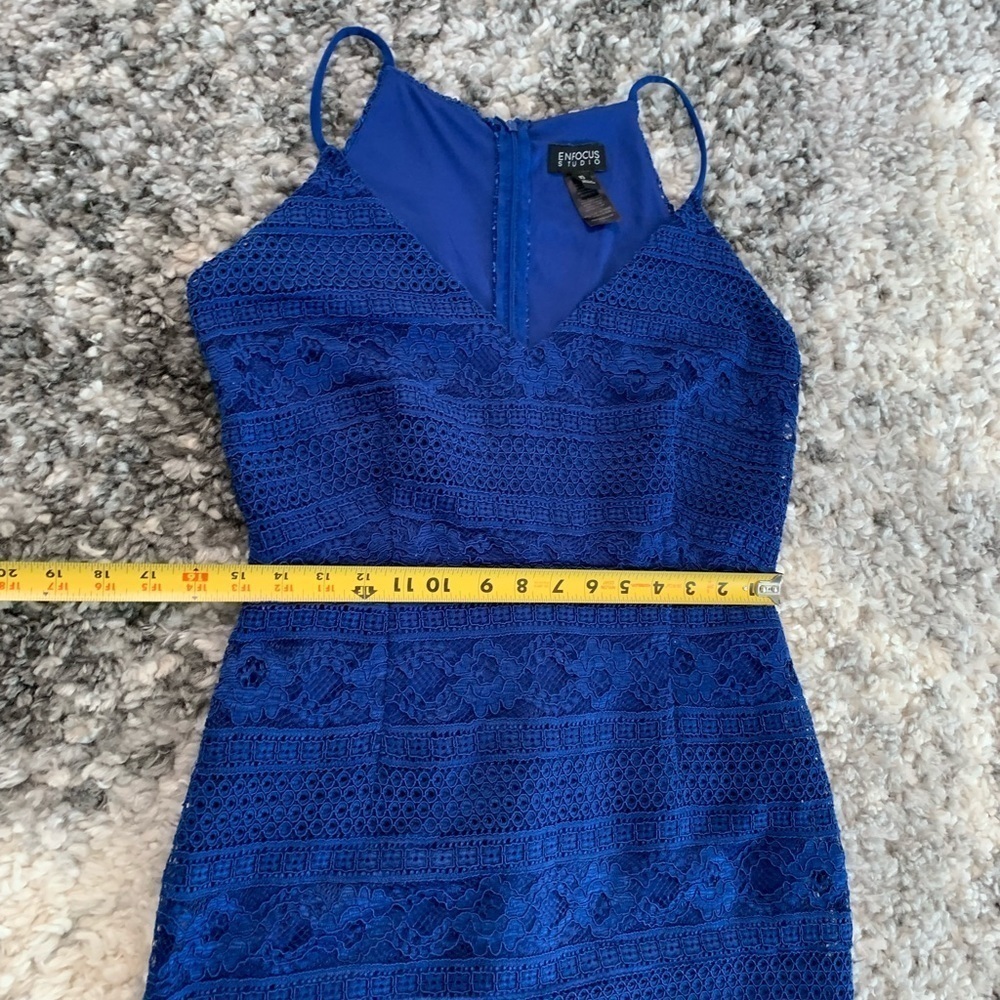 Enfocus Studio Royal Blue Spaghetti Strap Pencil Skirt Zipper Dress Size… - Picture 6 of 17